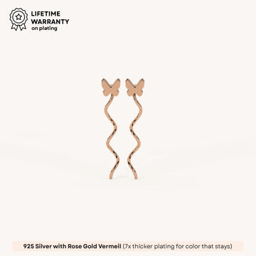 Zenith Zig Zag Stud Earrings in 92.5 Sterling Silver