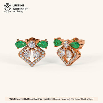 Vertex Cluster Earrings in 92.5 Sterling Silver
