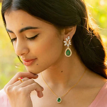Floret Drop Studs in 92.5 Sterling Silver