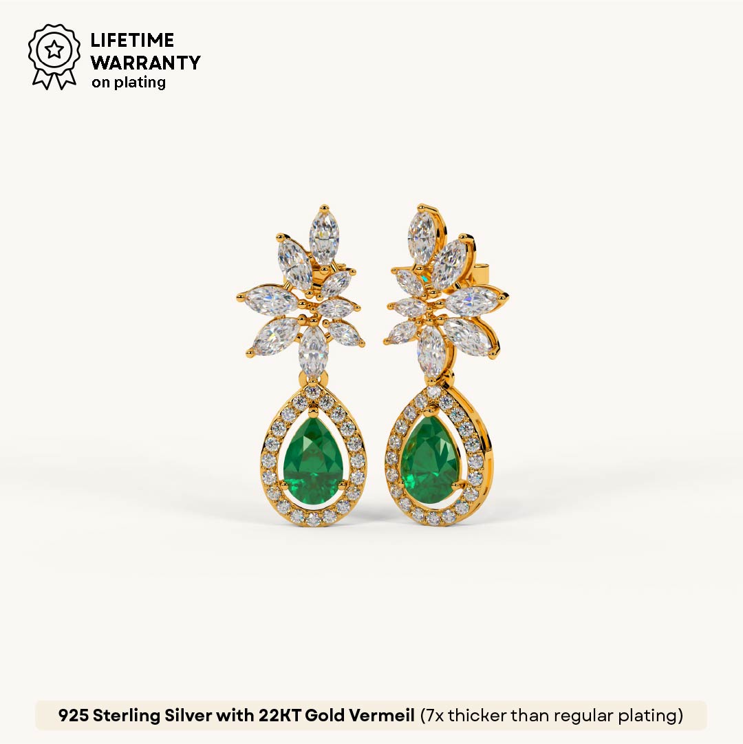 Floret Drop Studs in 92.5 Sterling Silver