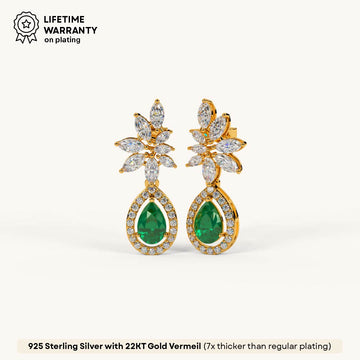 Floret Drop Studs in 92.5 Sterling Silver