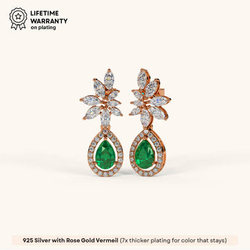 Floret Drop Studs in 92.5 Sterling Silver