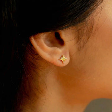 North Star Stud Earrings in 92.5 Sterling Silver