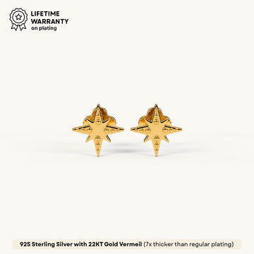 North Star Stud Earrings in 92.5 Sterling Silver