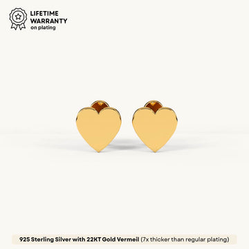 Soulmate Heart Stud Earrings in 92.5 Sterling Silver