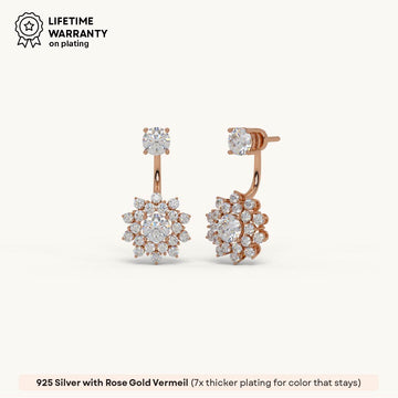 Convertible Floral Cluster Jacket in 92.5 Sterling Silver