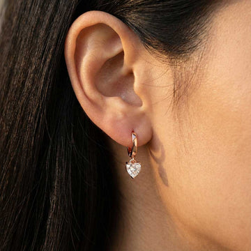 Aria Heart Studs in 92.5 Sterling Silver