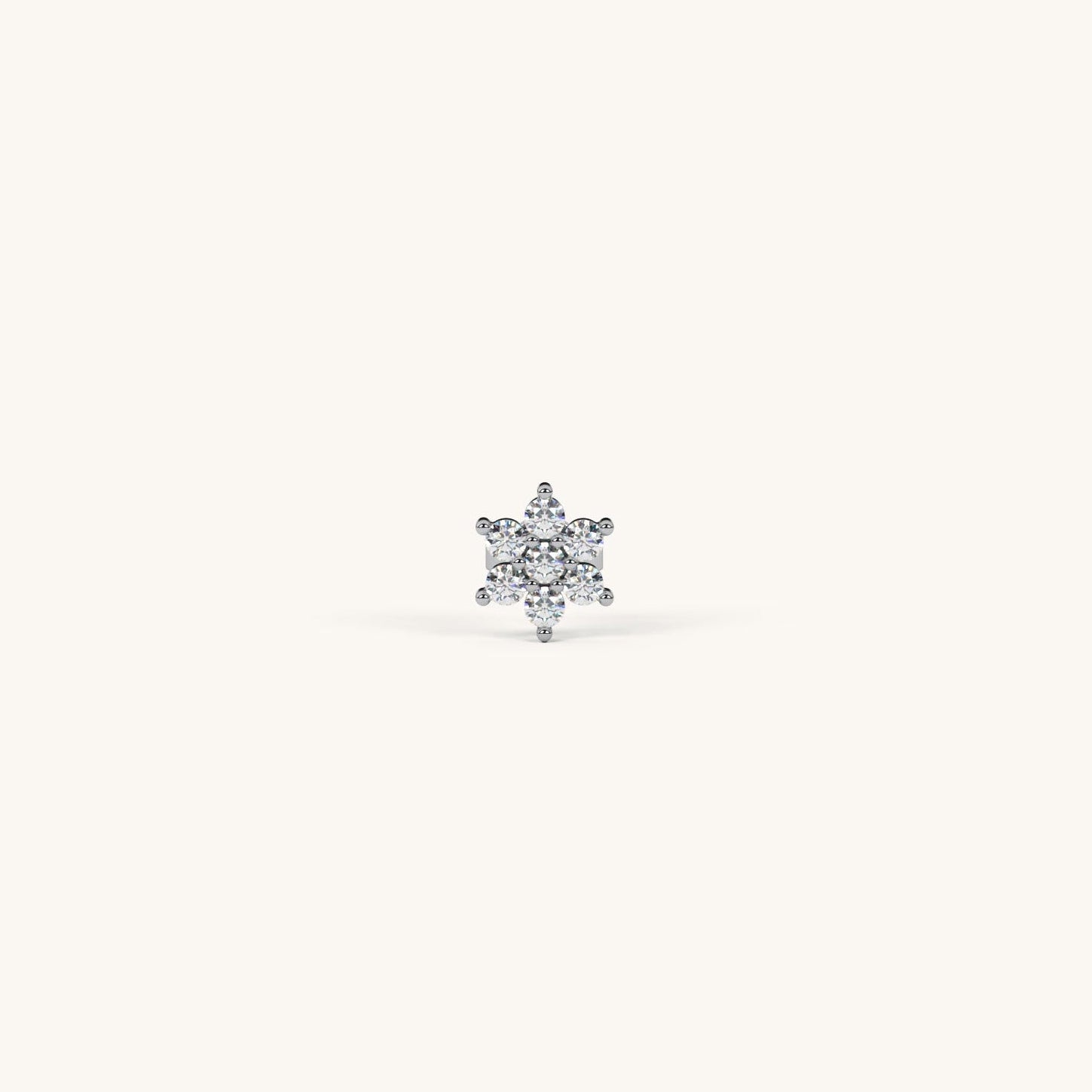 Diamond earring on a white background