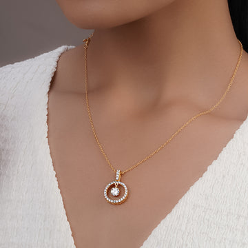 Halo Sparkle Pendant in 92.5 Sterling Silver