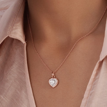 Glimmer Core Heart Pendant in 92.5 Sterling Silver