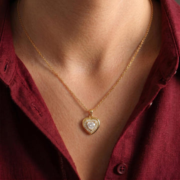 Glimmer Core Heart Pendant in 92.5 Sterling Silver