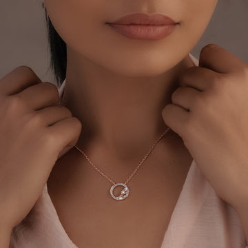 Bloom Circle Pendant in 92.5 Sterling Silver