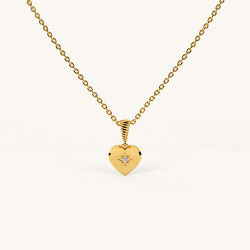 Starlet Heart Pendant in 92.5 Sterling Silver