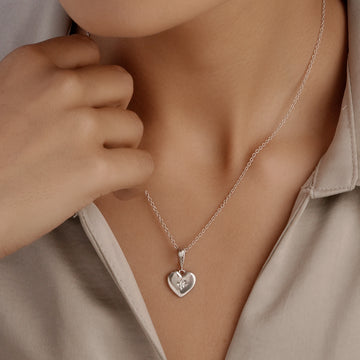 Starlet Heart Pendant in 92.5 Sterling Silver
