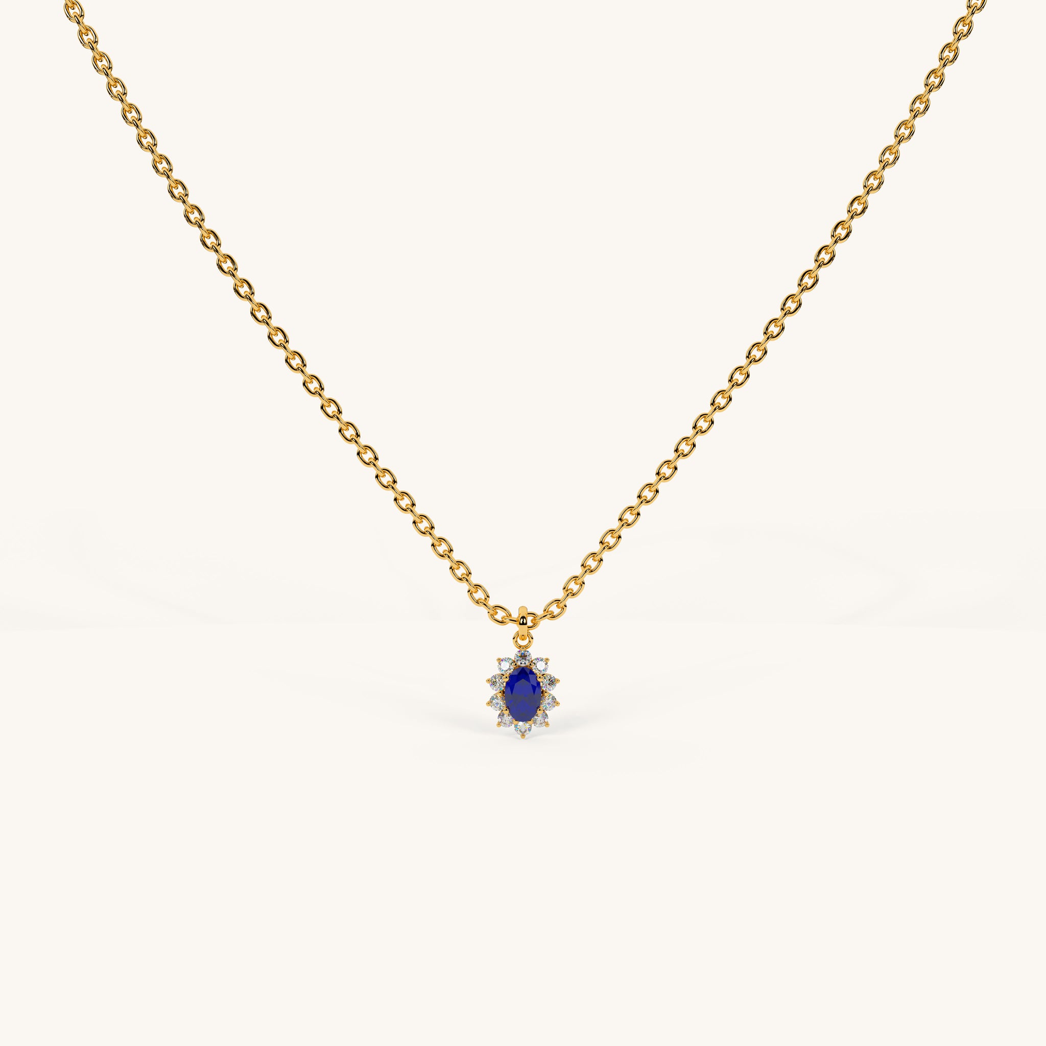 Royal Blue Gem Pendant in 92.5 Sterling Silver