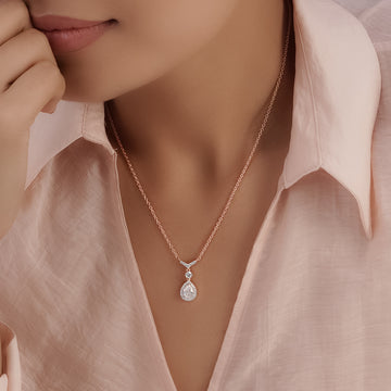 Scarlet Drop Necklace in 92.5 Sterling Silver