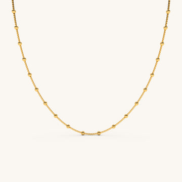 Beaded Luxe Chain Necklace in 92.5 Sterling Silver