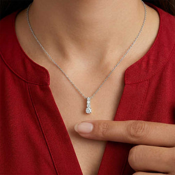 Trinity Sparkle Mom's Necklace in 92.5 Sterling Silver