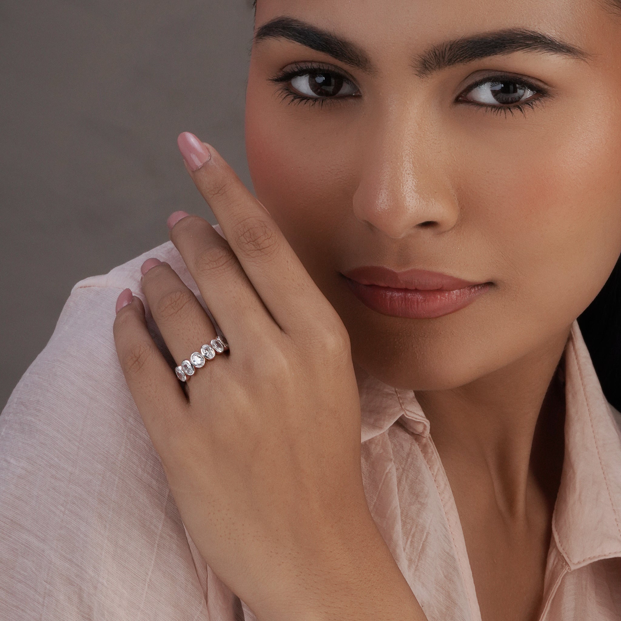 Classic Bezel Band Ring in 92.5 Sterling Silver