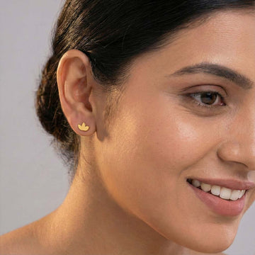 Lotus Rise Studs in 92.5 Sterling Silver