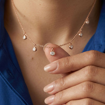 Dainty Drop Necklace in 92.5 Sterling Silver