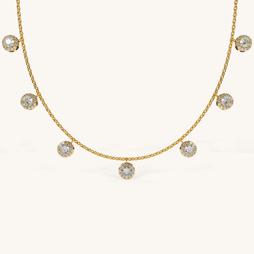Sia Pave Necklace in 92.5 Sterling Silver