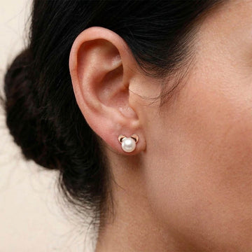 Pearl Romance Studs in 92.5 Sterling Silver