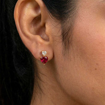 Heart Pulse Drops in 92.5 Sterling Silver