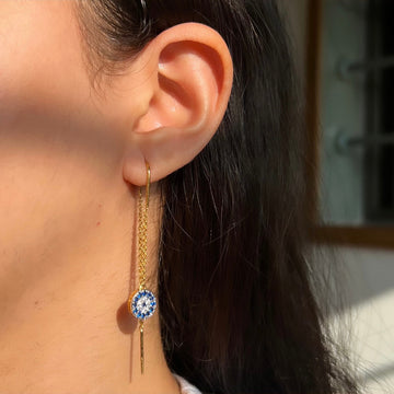 Evil Eye Thread Earring