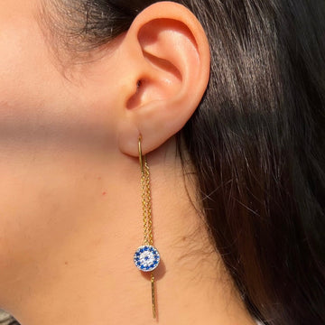 Evil Eye Thread Earring