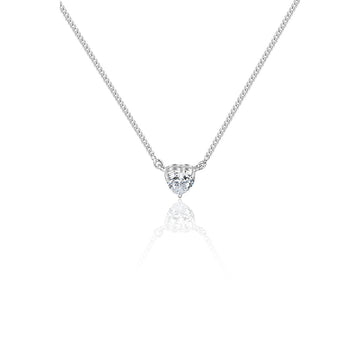 Solitaire Heart Pendant set