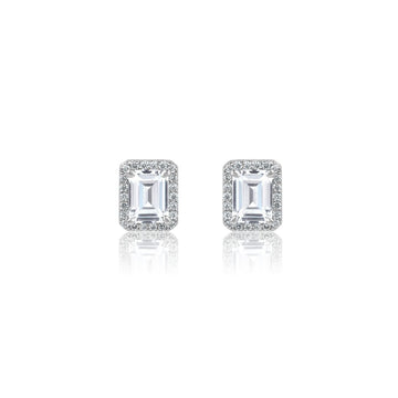 Emerald Cut Studs