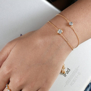 Moon Solitaire Bracelet