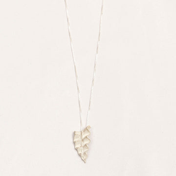 Silver Poplar Leaf Pendant